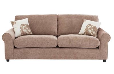 HOME Tessa Large Fabric Sofa - Mink